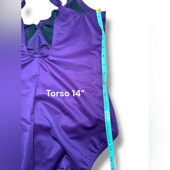 NWT‎ SZ 16 Miraclesuit  Plum Must Have Sanibel Ruched One Piece Swimsuit - Picture 9 of 11